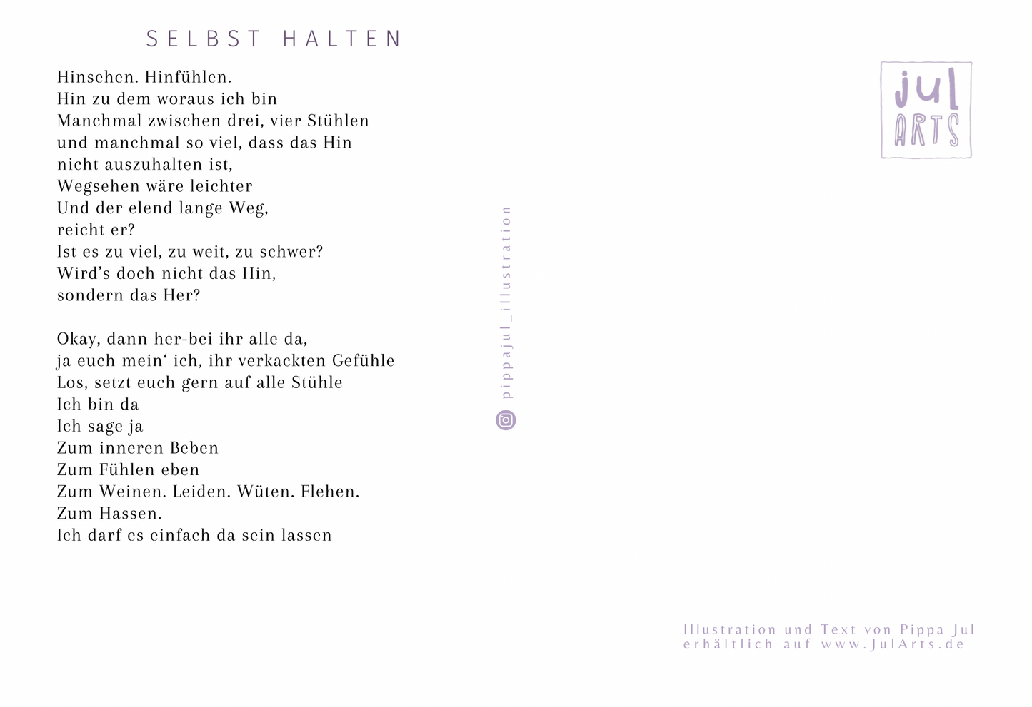 Karte XL - Selbst halten