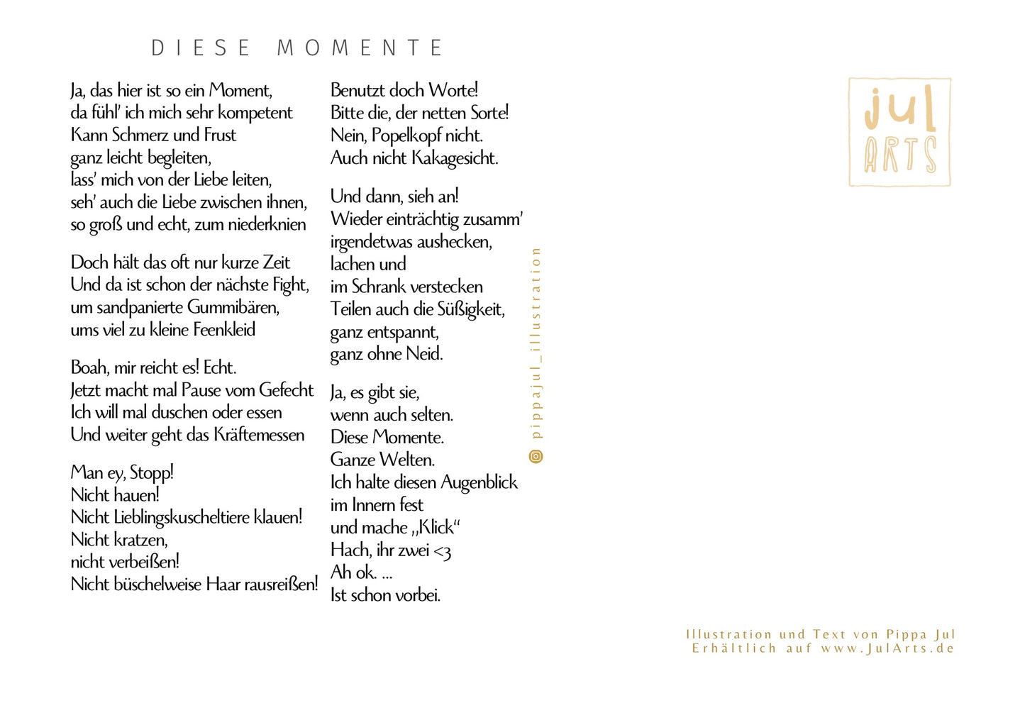 Karte XL - Diese Momente